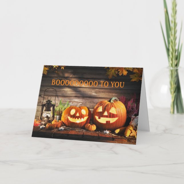 **HAPPY OCTOBER BIRTHDAY & BOO TO YOU** CARD (Front)