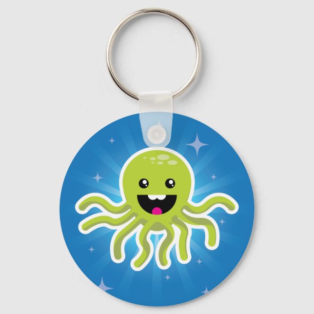 Happy Octopus Key Ring (Front)