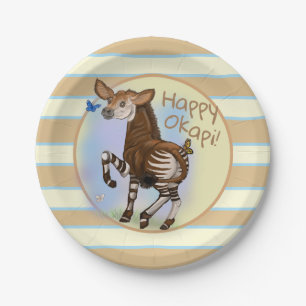 Happy Okapi! Paper Plate