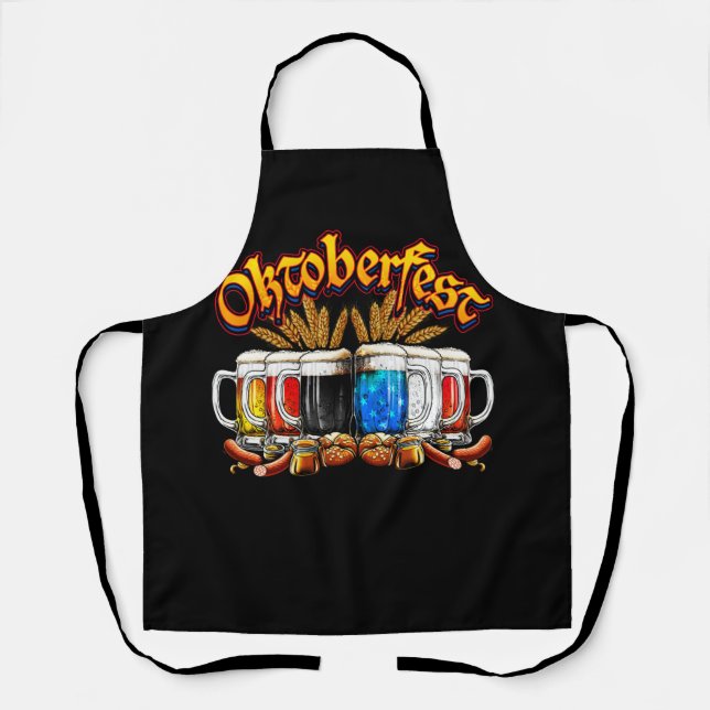Happy Oktoberfest 2023 American German Beer Glass  Apron (Front)