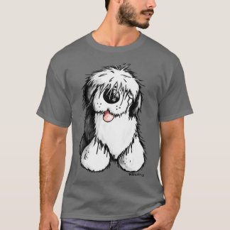 Happy Old English Sheepdog I For A Dog Or Bobtail  T-Shirt