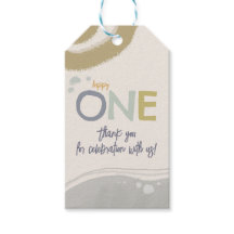Happy One First Birthday boy Gift Tag