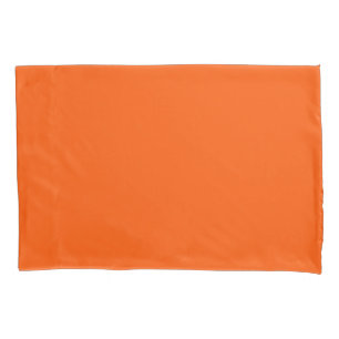 Happy Orange colour Easily Customise This Pillowcase
