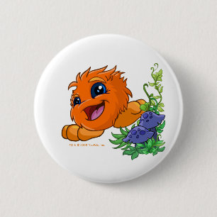 Happy orange JubJub in Neopia Central 6 Cm Round Badge