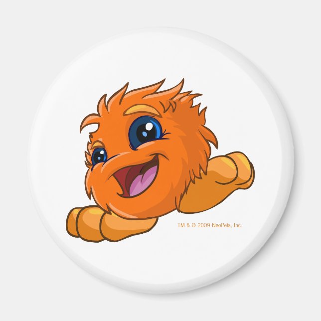 Happy orange JubJub Magnet (Front)