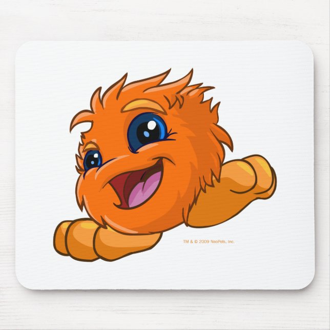Happy orange JubJub Mouse Mat (Front)