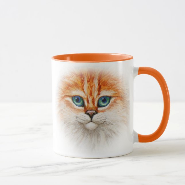 Happy Orange Kitty Face Mug (Right)