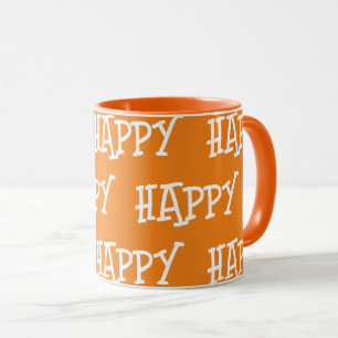 Happy Orange White Mug