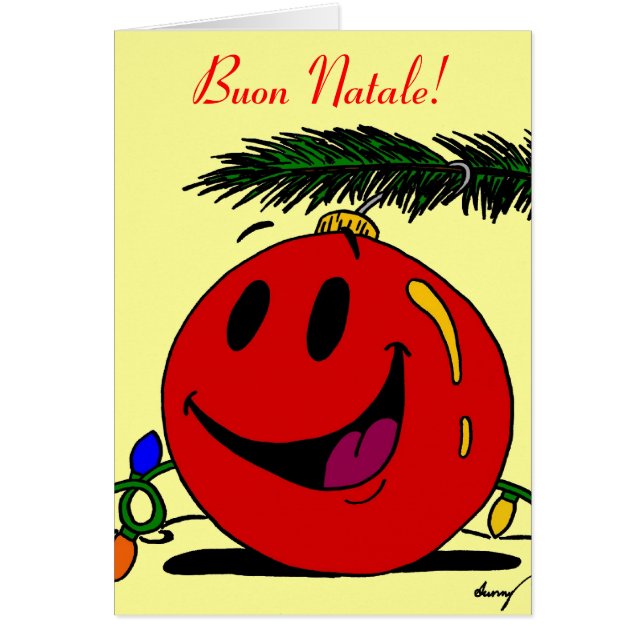 Happy Ornament "Buon Natale" Card (Front)