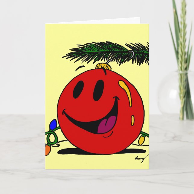 Happy Ornament Greeting Card (Front)