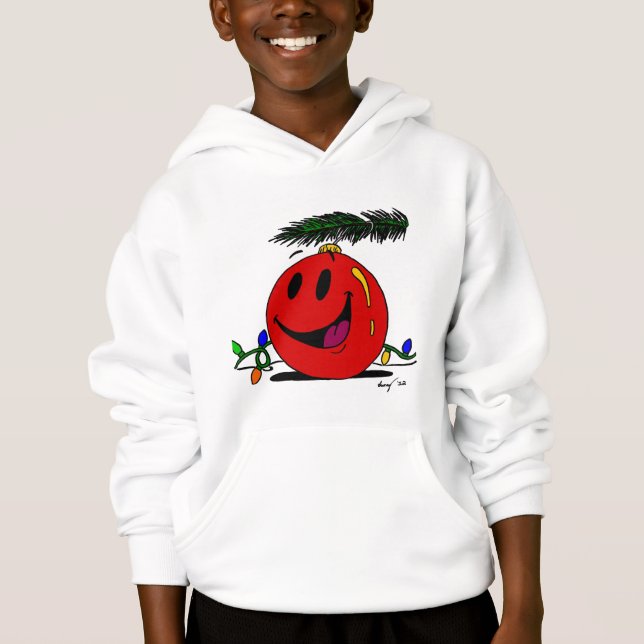 Happy Ornament Kids Hooded Sweatshirt (Front)