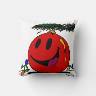 Happy Ornament Pillow - Red