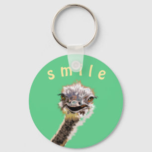 Happy Ostrich Key Ring