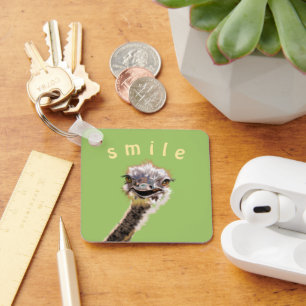 Happy Ostrich Keychain Gift - Smile