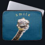 Happy Ostrich Laptop Sleeve<br><div class="desc">Happy Ostrich - Choose your colour</div>