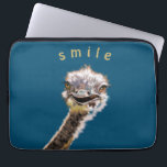 Happy Ostrich Laptop Sleeve<br><div class="desc">Happy Ostrich - Choose your colour</div>