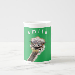 Happy Ostrich Mug - Smile - Your Colour / Text