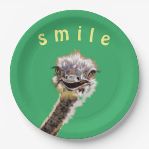 Happy Ostrich - Paper Plate