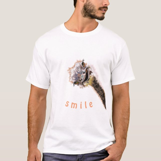 Happy Ostrich - T-Shirt (Front)
