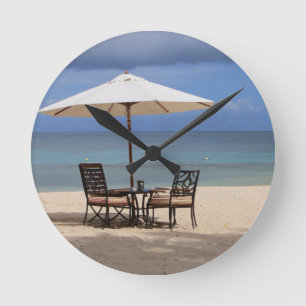 Happy Out Round Clock