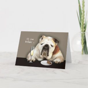 happy over the hill birthday, birthday humour, dog card