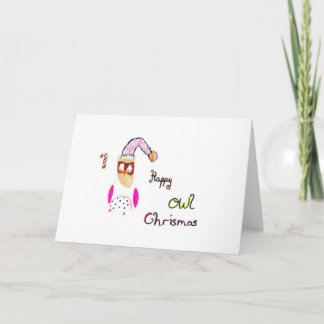 Happy Owl Christmas - By Alix R. Holiday Card