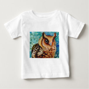 Happy Owl Watercolor Baby T-Shirt