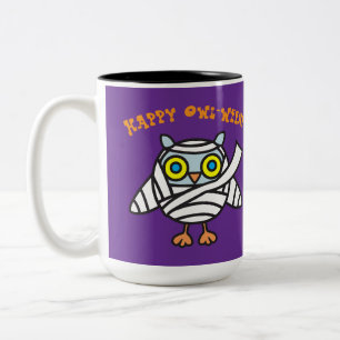 Happy Owl-Ween! Owl Mummy Halloween Coffee Mug
