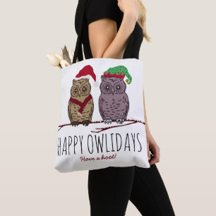Happy Owlidays, Festive Tote Bag