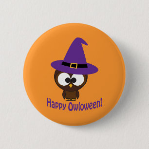 Happy Owloween 6 Cm Round Badge