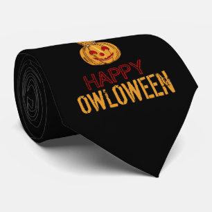 Happy Owloween, Halloween Tie