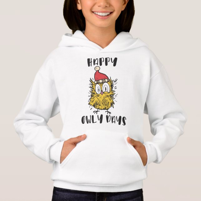 Happy Owly Days Funny Santa Owl (Front)