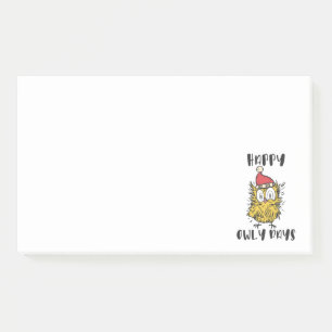 Happy Owly Days Funny Santa Owl Post-it Notes