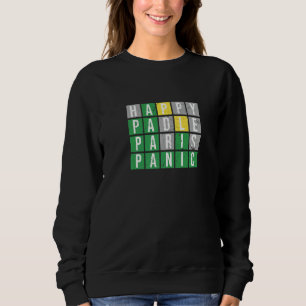 Happy Padle Paris Panic Brain Teaser Word Puzzle E Sweatshirt