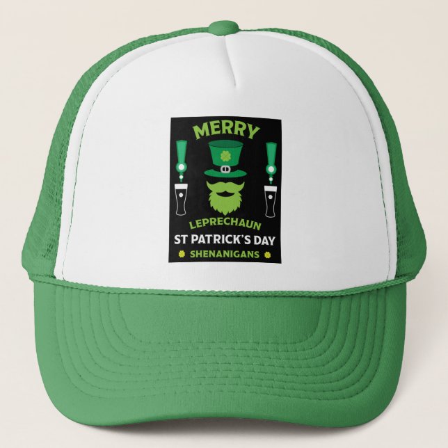 Happy Pádraig Patrick's Day March 17   Trucker Hat (Front)