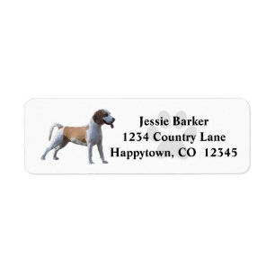 Happy Painted Beagle Return Address Label