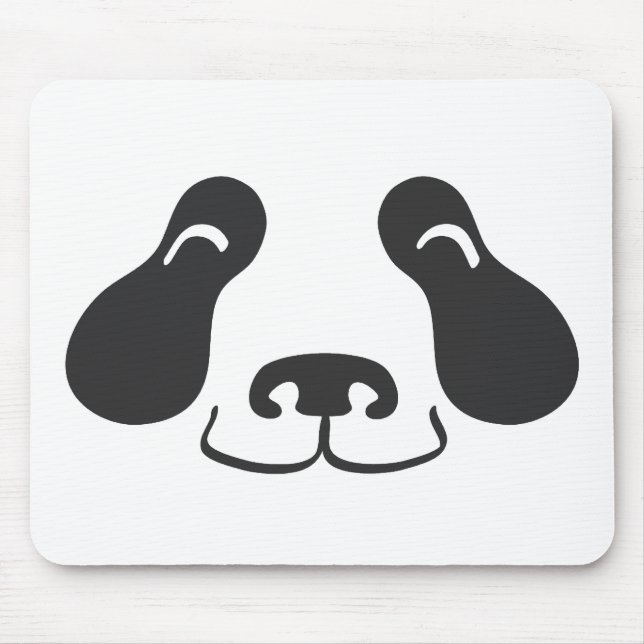 Happy Panda Face Mouse Mat (Front)