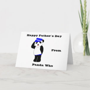 Happy Panda Father`s Day Card