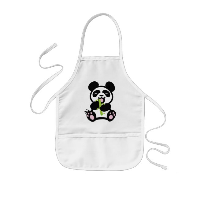Happy Panda Kid's Apron (Front)