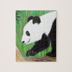Happy Panda Painting Jigsaw Puzzle