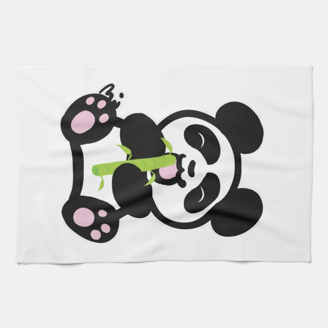 Happy Panda Tea Towel (Horizontal)