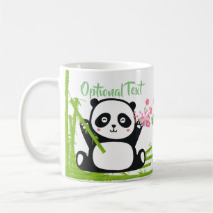 Happy Panda with Bamboo & Cherry Blossom Coffee Mug