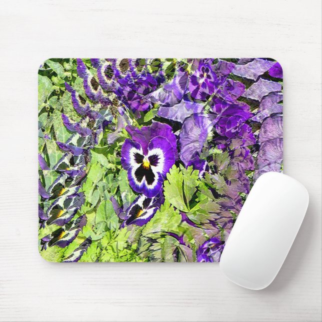 Happy Pansies.... Mouse Mat (With Mouse)