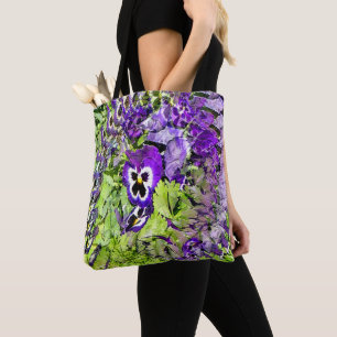 Happy Pansies.... Tote Bag