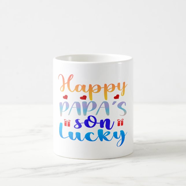 Happy Papa's Son Lucky Coffee Mug (Center)