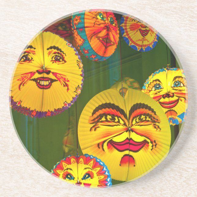 Happy Paper Fans Coaster (Front)