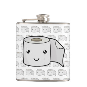 Happy Paper Hip Flask