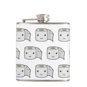 Happy Paper Hip Flask