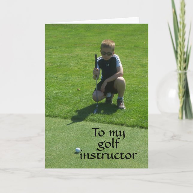 HAPPY PAR-FECT BIRTHDAY *GOLF INSTRUCTOR*  CARD (Front)
