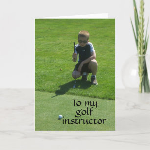 HAPPY PAR-FECT BIRTHDAY *GOLF INSTRUCTOR* CARD